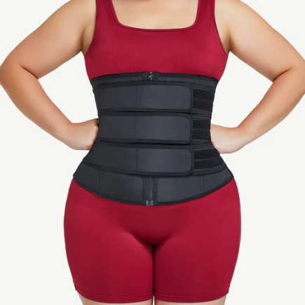 Wholesale Black Plus Size Three Detachable Belts Waist Trainer Fat Burning