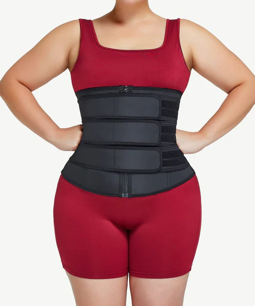 Wholesale Black Plus Size Three Detachable Belts Waist Trainer Fat Burning